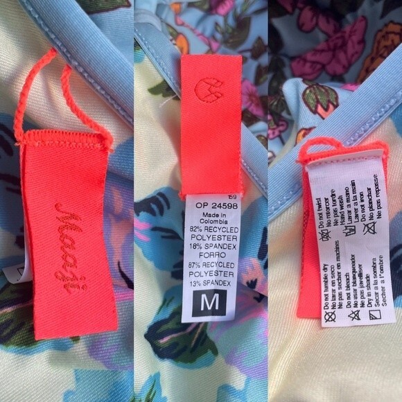 NWT Maaji Reversible Convertible Strap One-Piece Floral Swimsuit Size Medium NEW - Picture 13 of 14